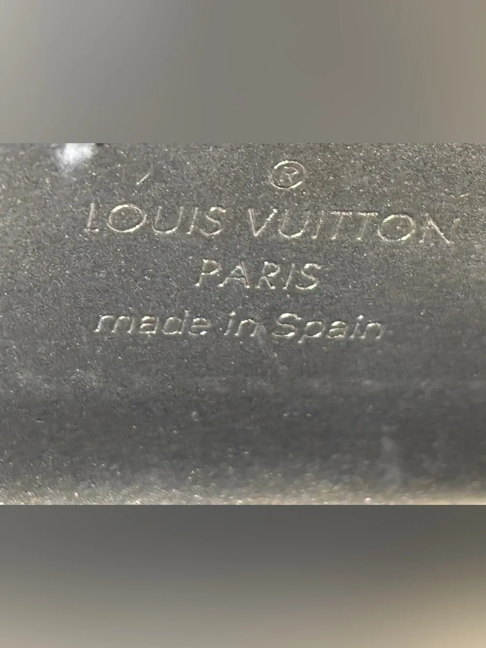 Louis Vuitton Charcoal Metallic Leather Key Holder w/LV Dust Bag| Box| Gift COA